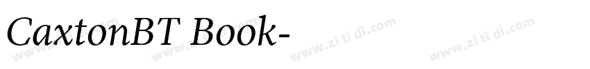 CaxtonBT Book字体转换